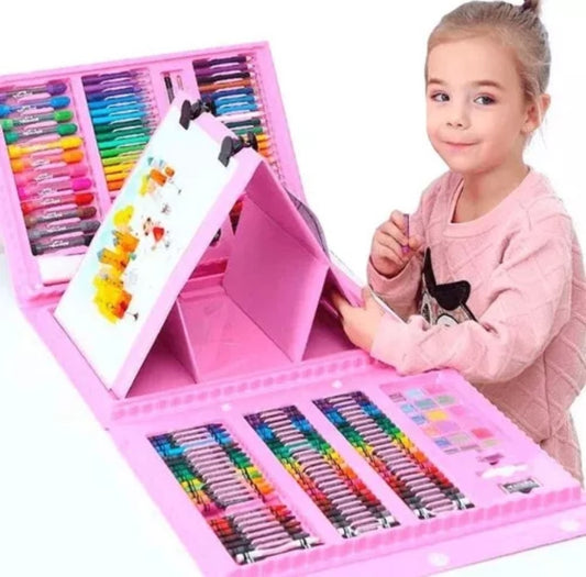 Set Kit arte niños maleta crayon acuarela